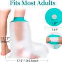 CIVJET Cast Covers for Shower Leg, Waterproof Cast Cover for Showering, Cast Protector for Shower Leg Adult, Shower Boots for Foot after Surgery, Ankle, Foot (Diameter - 7.9")