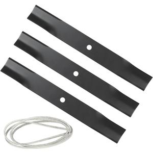 RANSOTO 50" Mower Blade and Belt Set for Toro TimeCutter SS5000 SS5060 MX5000 MX5060, Toro 50 Mower Deck Maintenance Kit, Replaces 115-5059-03 & 119-8820, 3 High-Lift Blades & Heavy-Duty Belt