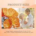 Artificial Giant Huge Flowers 3D Large Faux Floral Large Flowers Decor Adjustable Height for Wedding Birthday Party Shop Window Display Arrangement Event Decorations 3 Pack (Orange)