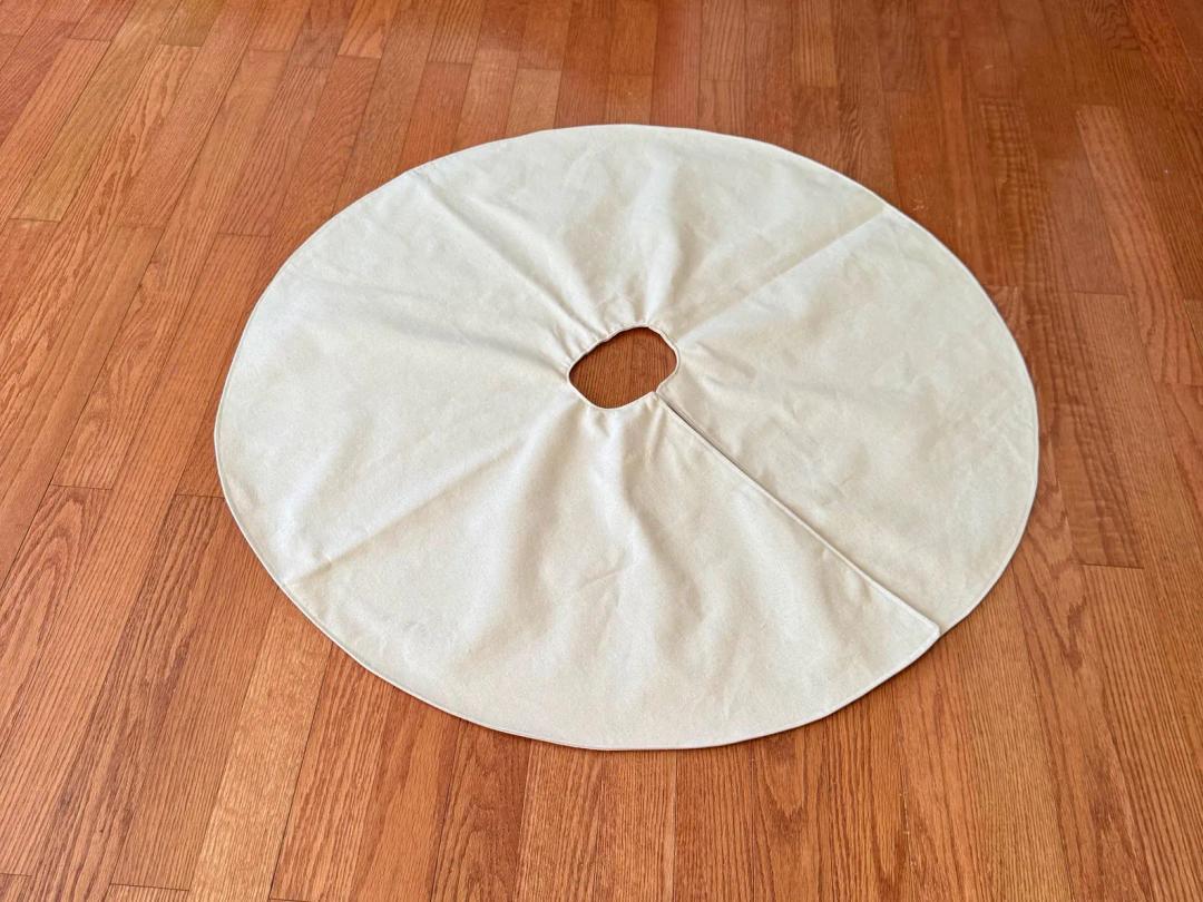 Natural Duck Canvas Christmas Tree Skirt- 3 Sizes- Blank Canvas for Children's Handprints, Painting, Crafting & DIY Holiday Projects