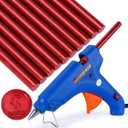 Wax Seal Kit with Sealing Wax Gun & 10pcs Blood Red Wax Sticks  for Wedding Invitations, Envelopes, Gift Wrapping, Letters, DIY Crafts Sealing Decor