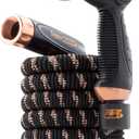 Pocket Hose 25 FT Copper Bullet Expandable Garden Hose w/10 Pattern Thumb Spray Nozzle AS SEEN ON TV 650psi 3/4 in Patented Lead-Free Ultra-Lightweight Solid Copper Anodized Aluminum