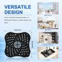 2 x 4 Pack Shower Drain Hair Catcher, Premium Silicone Shower Hair Catcher with Suction Cup for Regular Drains of Shower Kitchen Bathtub Bathroom (Black/White/Gray/Blue)