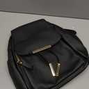 KKXIU Trendy Leather Backpack Purse for Women and Ladies Shoulder Travel Daypacks Bags (A-Black)
