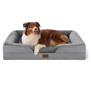 Bedsure Orthopedic Dog Beds Large Sized Dog - Washable Large Dog Cat Bed Waterproof, Comfort Dogs Couch Sofa with Washable Removable Cover, Pet Bed with Nonskid Bottom, Grey, 35"