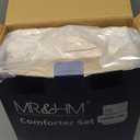 MR&HM Beige Comforter Set Queen, Tufted Boho Bedding Set, Farmhouse Bed in a Bag Set 7 Pieces with 1 Comforter, 2 Pillow Shams, 2 Pillowcases, 1 Flat Sheet, 1 Fitted Sheet for All Seasons