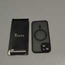 TOCOL Magnetic for iPhone 14 Case, Compatible with Magsafe, Upgraded Full Camera Protection, Drop Protection, Translucent Matte Back Bumper Phone Cover 6.1-Inch (Black)