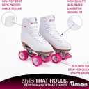 Chicago Skates Classic Quad Roller Skates for Women & Men Durable & Top Performance, Adjustable High-Top Boots for Safe Indoor/Outdoor Roller Derby60mm PU Wheels & Semi-Precision Bearings, 9