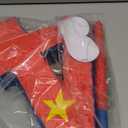 Soulchen Patriotic leader Number 4 Piata with Stick Blindfold Confetti Classic Comic Star Piatas Inspirational Birthday Party Game Supply Decorations, 16.1 x 10.6 x 3 Inch (Red)