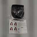 EINAEY Clip in Bangs 100% Real Human Hair, Darkest Brown French Fake Bangs, Bangs Hair Clip & Clip On Bangs for Women, Fringe with Temples, Natural Blend