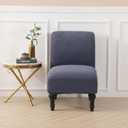 LiveGo Armless Accent Chair Cover Slipcover,Slipper Chair Stretch Spandex Removable for Armless Chair Furniture Protector for Living Dining Room Hotel (Dark Gray)