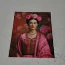 Poster Master Frida Poster - Portrait Print - Flower Art - Mexican Painter Art - Minimal Art - Gift for Men & Women - Floral Decor for Bedroom, Living Room or Office - 11x14 UNFRAMED Wall Art
