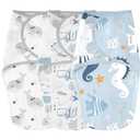 Yoofoss Baby Swaddles for Newborns 100% Cotton, Adjustable Swaddle 3-6 Months 3 Pack Newborn Swaddle Sack, Breathable Soft(Medium)