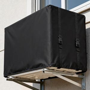 Window AC Cover Winter Insulated Air Conditioner Cover for Outside Units Waterproof Snowproof 600D Oxford Protection AC Unit for Outside with Adjustable Straps, 25.5"W x 20.5"D x 18"H