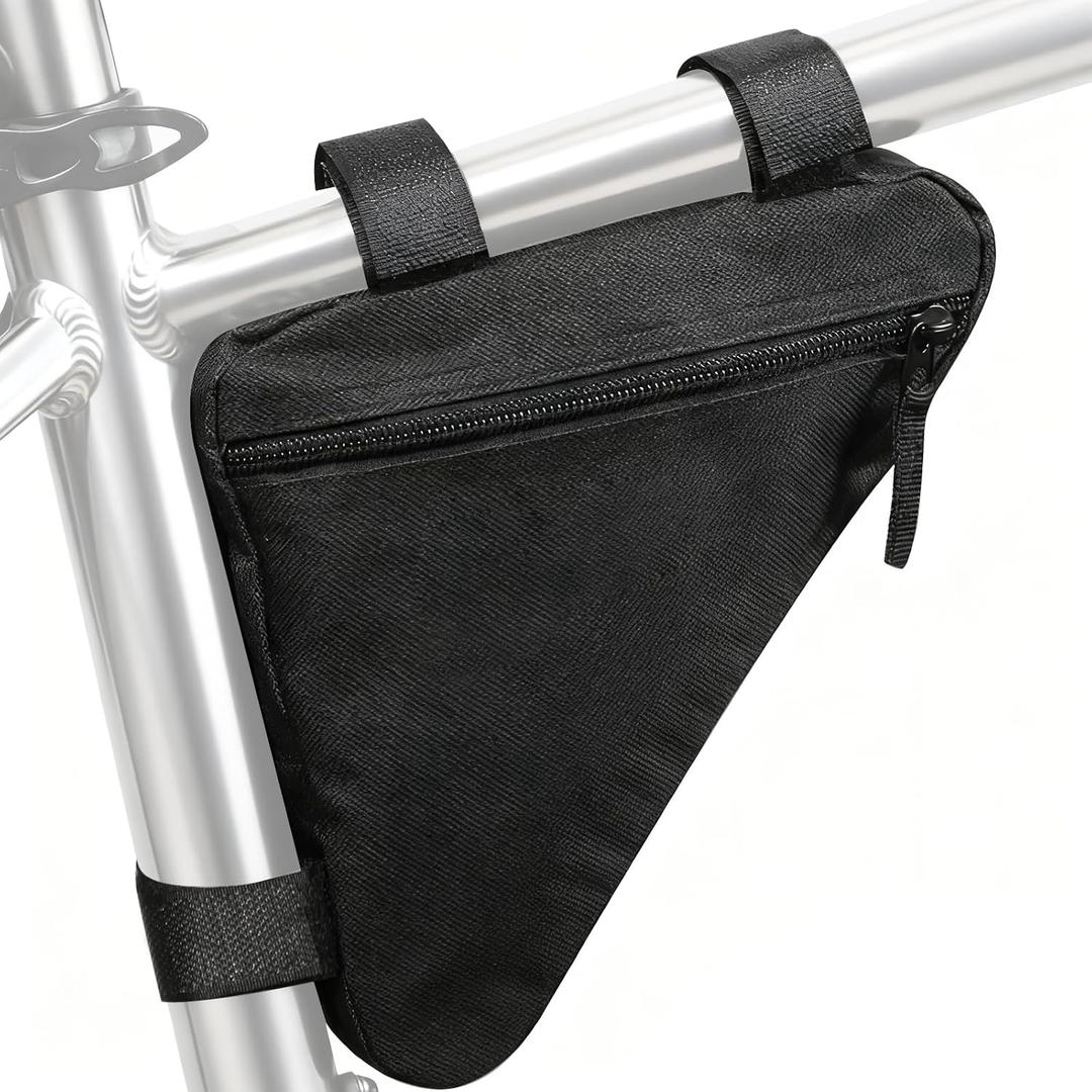 Bike Frame Bag, Premium Bike Pouch for Mountain Road Bike, Lightweight Triangle Bicycle Frame Bag (Small Black)