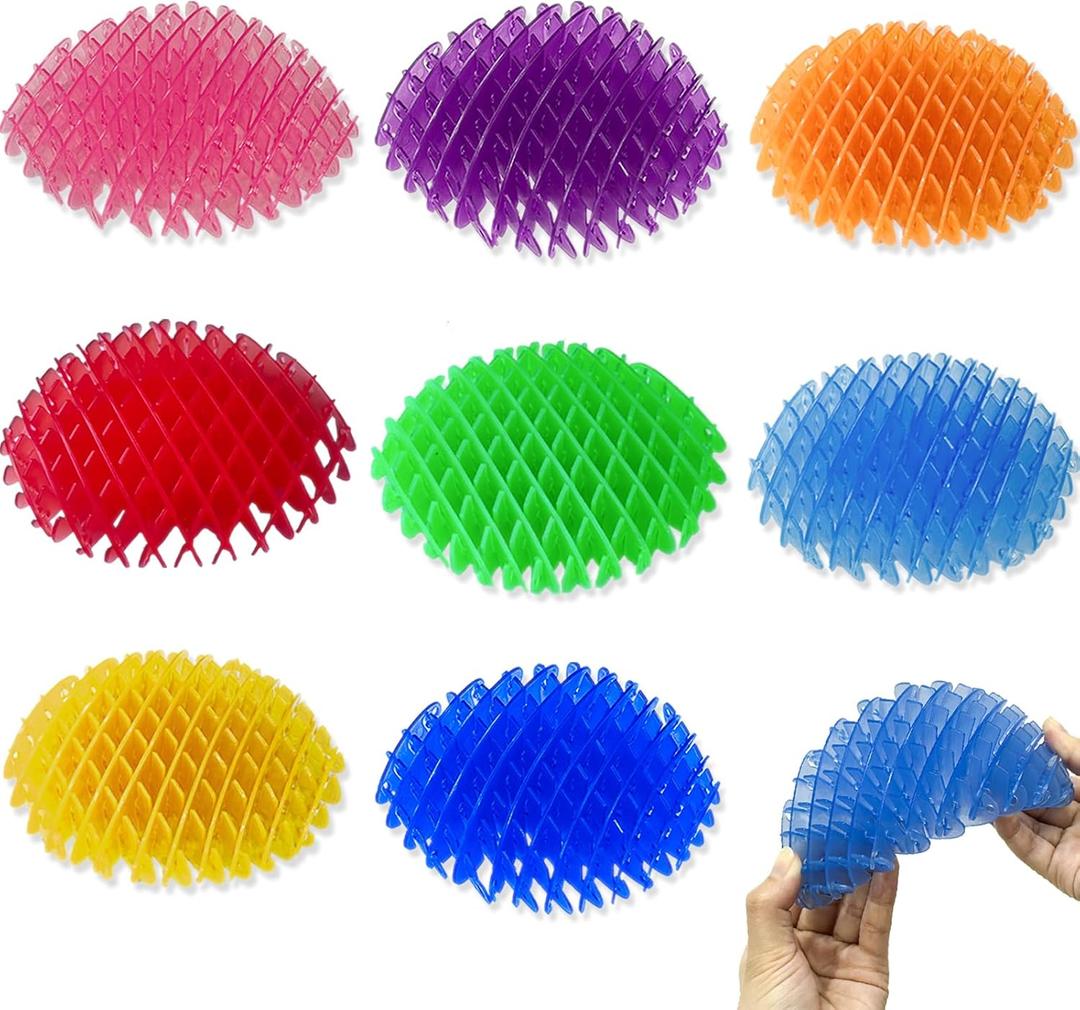 Easter Gifts for Kids 8 Pack Stretchy Fidget Toy, Fidget Wiggler, Cute Squishy Fidget Desk Toy, Resistance Fidget Toys Stress & Anxiety Relief, Birthday & Valentines Day Gifts for Him