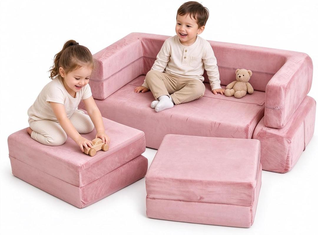 Play Couch for Kids, Modular Foam Children's Sofa
Convertible Playroom Sofa & Open-Ended Imaginative Play, Fort Building & Climbing Foam Set, CertiPUR-US Certified