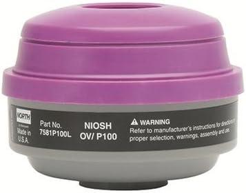 North Safety 7581P100L Combo Organic Vapor & P100 Particulate Filter Cartridge