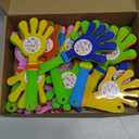 24 Pcs Purim Hand Clappers Noisemakers 7.5 Inch Plastic Purim Day Party Clapper Colorful Jewish Carnival Festival Noise Makers Mini Jewish Carnival Clapping Hand Clown Mask Party Favors