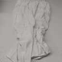 HAEOF Women's Summer Flowy Boho Maxi Skirt Trendy Smocked Waist Ruffle Tiered A Line Casual Beach Long Skirts Midi Dress, White XL