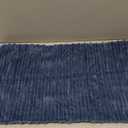 Corduroy Style Cushion Cover with Stripe Pattern, 12x20 Inch, Throw Pillow Covers in Navy Blue, Machine Washable Home Decor Decorations for Bedroom Living Room