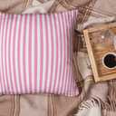 Pink White Stripe Throw Pillow Covers 20X20 Inch Geometric Pillowcases for Home Sofa Bedding (Muiti 11)