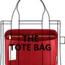 Purse Organizer Insert For Handbags, Purse Organizer With Zipper, Neverfull Organizer, Bag Organizer For Speedy Neverfull ONTHEGO Tote, Handbag and More (Silky Red, X-Large)