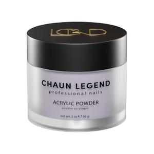 Chaun Legend Acrylic Powder, 2 Oz Long Lasting Salon Quality, Bubble Free, Self Leveling Professional Manicures, Fake Nails, Carving & Extensions, Stormy Violet