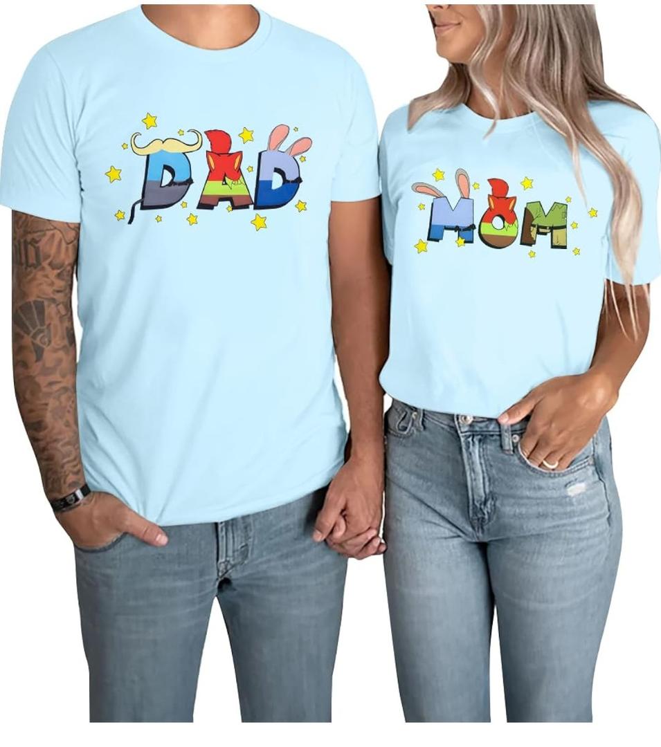 Mouse Dad Shirt Mom Shirts Magical Family Matching Outfits Mom and Dad Graphic Tees Mother Day Tshirt M