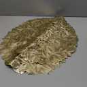 Mosayt Christmas Round Placemats Set of 6Gold Vinyl Metallic Place mats, Washable Easy Clean Non-Slip Heat Resistant Plastics Table Mats for Dinning/Wedding/Party Decoration, 15 Inch