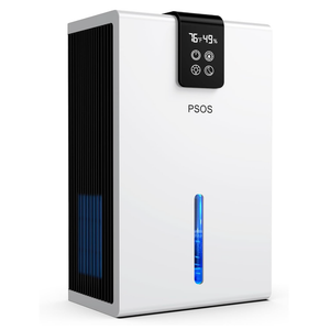 PSOS Dehumidifier, 99oz Dehumidifiers for Basement (900 sq.ft), Quiet Dehumidifiers for Home with Auto Shut Off, Portable Dehumidifier for Room with 2 Working Modes, 7 Colors LED Light