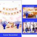 8 Pack Metallic Star Spray Centerpieces for Tables - Bulk 12.4" Foil Fountain Table Decorations for Large Events, Graduation 2026, Wedding Reception (Blue)