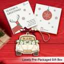 2 x Wedding Gifts 2025, First Christmas Married Ornament, Mr and Mrs Gifts As Engagement Gift for Newlyweds, Wooden Ornaments for Christmas Tree Decorations, Just Married Gift for Couple