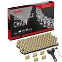 KAMIER 428 Drive Chain 116 Links Gold with Chain Breaker Tool for 110cc 125cc TTR125 YZ85 CB125 Apollo RFZ DB-X18 X19 Suzuki JR80 RM85 TaoTao Chinese Pit Dirt Bike 4 Wheeler ATV Quad Heavy Duty Parts