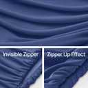 ZESICA Women's Summer One Shoulder Bodycon Midi Dress 2026 Sleeveless Mesh Ruched Cocktail Wedding Guest Dresses (Blue, M)