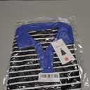 ZESICA Womens Striped Long Sleeve Tops Oversized Sweatshirt V Neck Loose Fit Tunic Tops Spring Casual Blouses (Black, S)