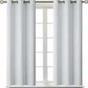 BGment Room Darkening Curtains 54 Inches Long - Grommet Thermal Insulated Drapes Window Treatment Curtains for Bedroom, 2 Panels, 38 x 54 Inch, Greyish White