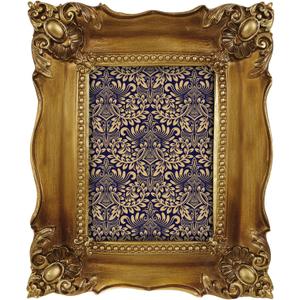 SIMON'S SHOP Vintage Picture Frames 6x8, Brushed Gold Photo Frame for 6 by 8 Image, Baroque Frame for Tabletop and Wall Display