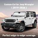 EcoNour Windshield Sunshade Compatible for Jeep Wrangler 2019-2024 2025 2026, Sun Visor for Front Windshield & Window Sun Shade Cover, UV Heat Blocker & Protector, Car Accessories