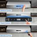 Under Cabinet Range Hood 30 inch, Kitchen Hood 900 CFM Stainless Steel with Gesture & Remote Control, 3-Speed Fan, Time Setting, Dishwasher Safe Baffle Filters, Range Hoods Ductless Convertible Duct
