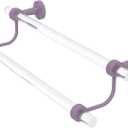 Allied Brass PB-72G-18-LVN Pacific Beach Collection 18 Inch Double Towel Bar with Grooved Accents, Lavender