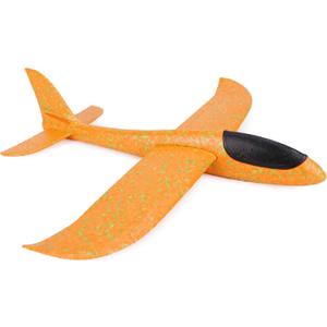 Toyland 48cm Foam Gliding Airplane - Watch It Fly - Assorted Colours - Outdoor Toys & Games (Orange)