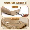 2 x Jute Burlap Webbing Ribbon - 3.15" x 9.83 Yards Upholstery Webbing for Chairs, Furniture, Crafting, Home Decor, Christmas Garland, Jute Wreath, Banner