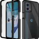 wahhle Compatible with Moto G 5G 2023 Case, Moto G Power 5G 2023 Case, Built in Screen Protector Full Body Shockproof Slim Fit Bumper Protective Phone Cover for Men Women-Black