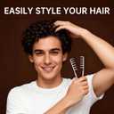 Texture Comb,Volumizing Wide Toothed Comb For Fluffy Texturizing Hair - Textured Grip Styling Tool For Men & Women, Barber Wide Fine-Toothed Curly Hair,Made With ABS Plastic
