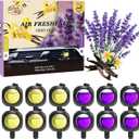 Car Air Freshener Vent Clips, 12 Pack, 6 Vanilla, 6 Lavender, Provides Long-Lasting Scent, Up to 360 Days, Car Fresheners