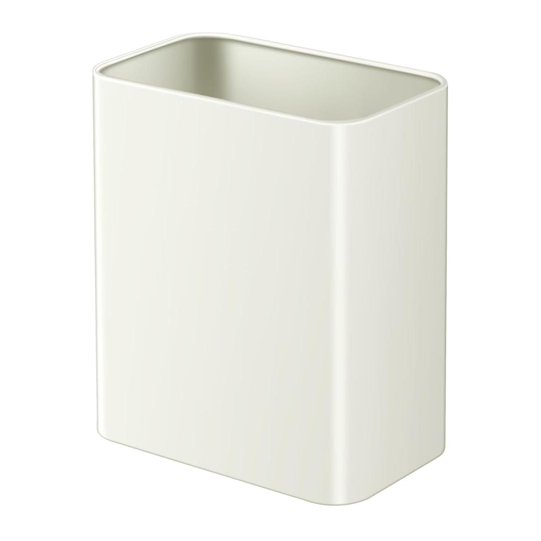 TIPGO Small Metal Trash Can, 2.1 Gallon Slim Trash Can for Bathroom, Wastebasket Garbage Bin for Bedroom, Office, Kitchen, Under Sink (Cream)