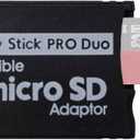 PSP Memory Stick Adapter, Funturbo Micro SD to Memory Stick PRO Duo MagicGate Card for Sony PlayStation Portable, Camera, Handycam (1 Pack)