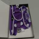 PceoTllar Light Up Dog Harness, LED No Pull Reflective Dog Harness, Flashing Lighted for Night Walking - (Purple,XS)