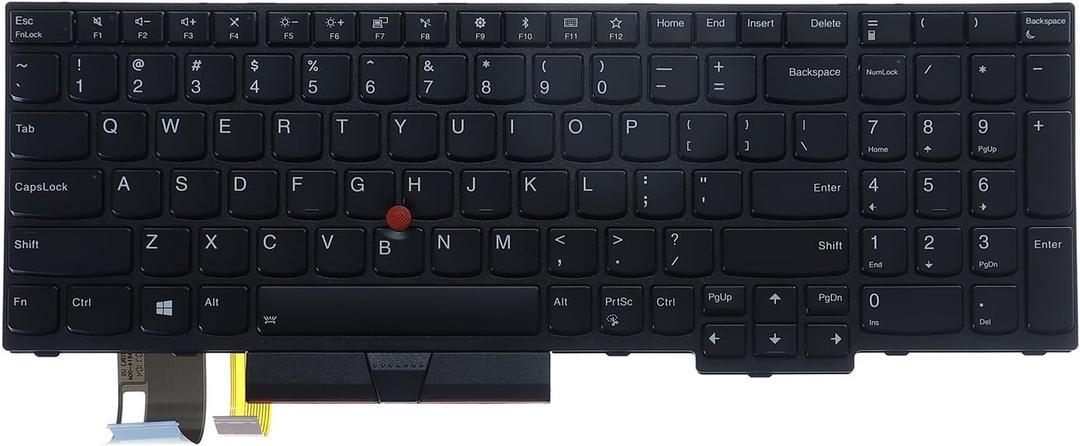 LeFix Laptop Backlit Keyboard,Replacement Keyboard Compatible with Lenovo Thinkpad E580 E585 E590 E595|T590 |L580 L590|P52 P53 P53s P72 P73,01YP680,US Layout